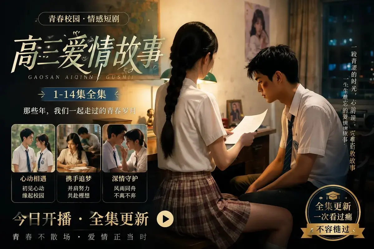 《高三爱情故事》蓝光修复中字版-黄果魔改AI短剧系列-高清未删减全集在线观看-免费资源直链
